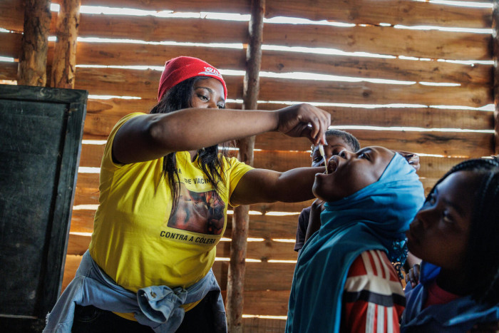 Campaña de vacunación contra el cólera en Mozambique.