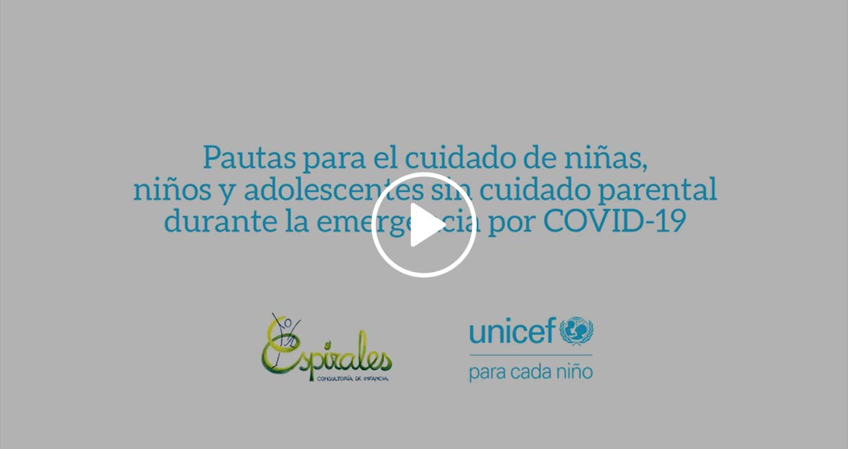 Vídeo pautas cuidado menores