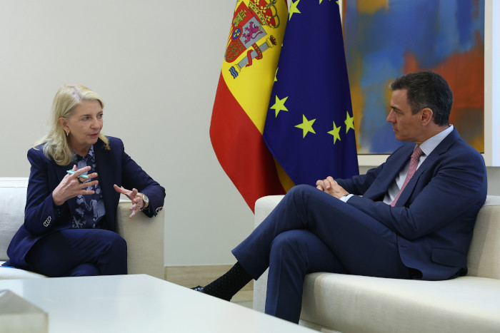 Catherine Russell, directora de UNICEF, se reúne con Pedro Sánchez
