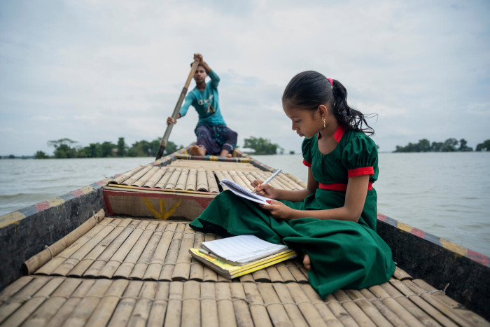 El cambio climático afecta la educación de los niños.