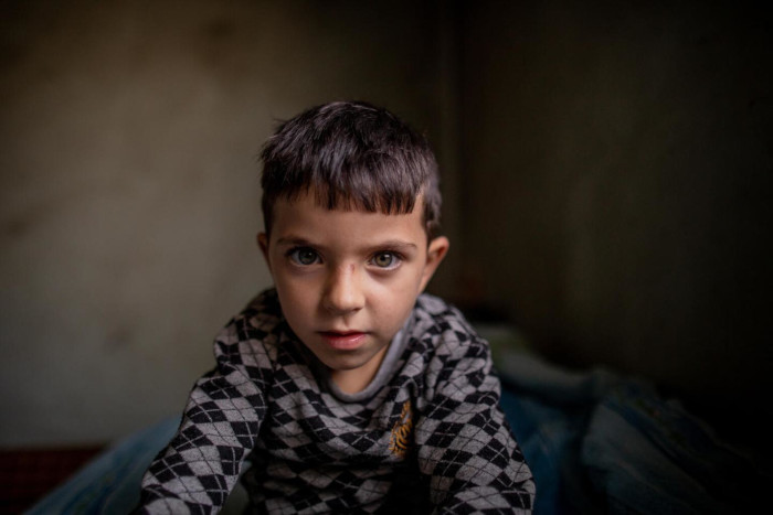 Pobreza infantil como consecuencia de la guerra en Ucrania.
