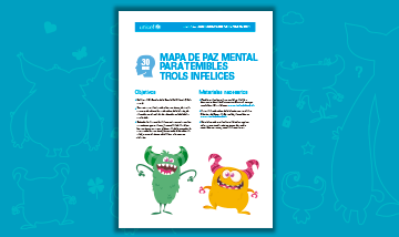 Portada del documento "Mapa de paz mental para temibles trols infelices" - Actividad para el Día de la Paz