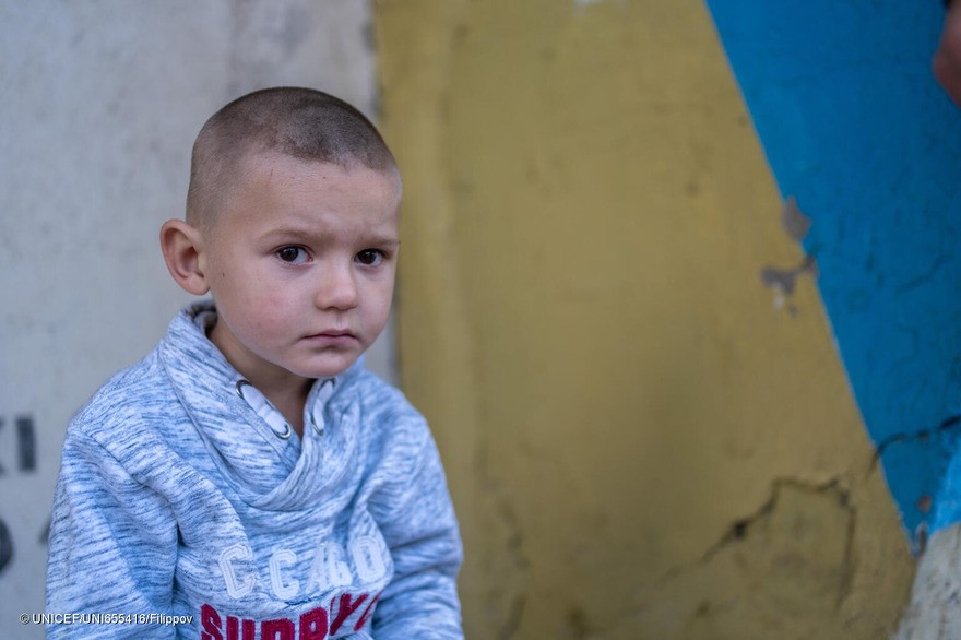 Uno de los niños afectados por el conflicto en Ucrania