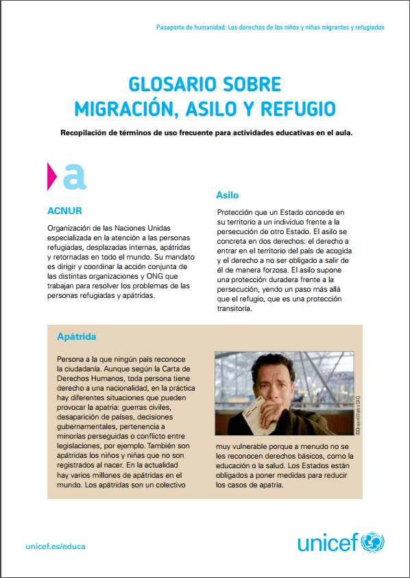 Glosario de términos sobre migración, asilo y refugio