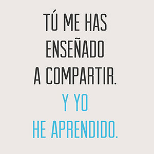 Enseñado a compartir Enseñado a compartir