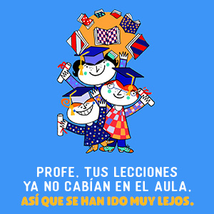 Profe tus lecciones ya no cabian en el aula, asi que se fueron muy lejos. Profe tus lecciones ya no cabian en el aula, asi que se fueron muy lejos.