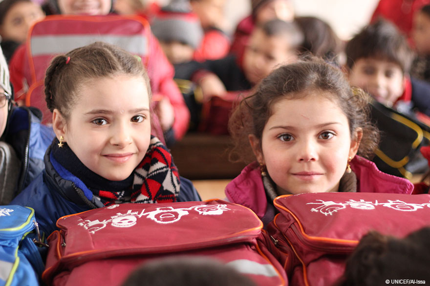 Los niños sirios de Alepo vuelven al colegio