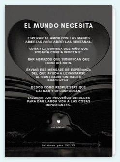 Palabras para UNICEF - Lae Sánchez