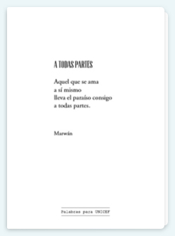 Palabras para UNICEF - Marwán
