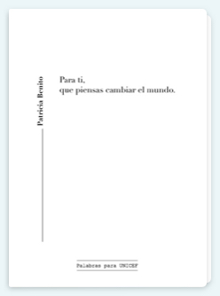 Palabras para UNICEF - Patricia Benito
