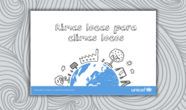 Portada del documento "Rimas locas para climas locos", Trabalenguas educativos sobre el cambio climático