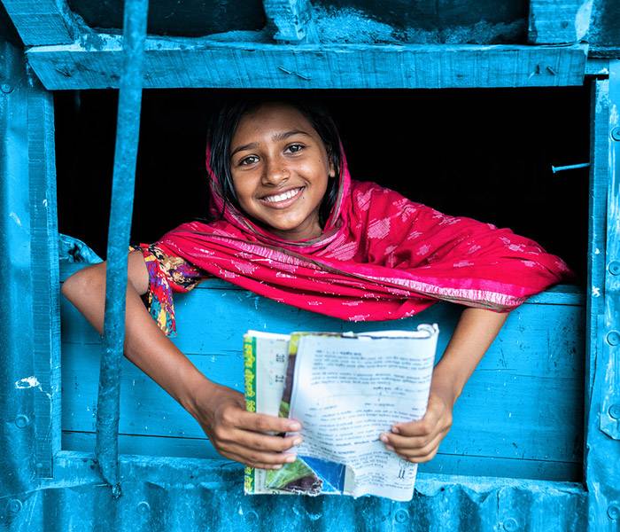 Niña sonriendo
