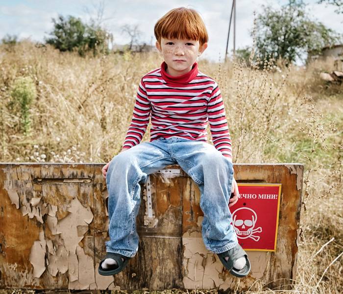 Un niño en Ucrania