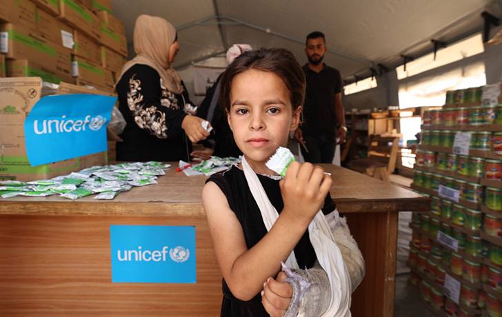 Una niña en el sur de la Franja de Gaza
