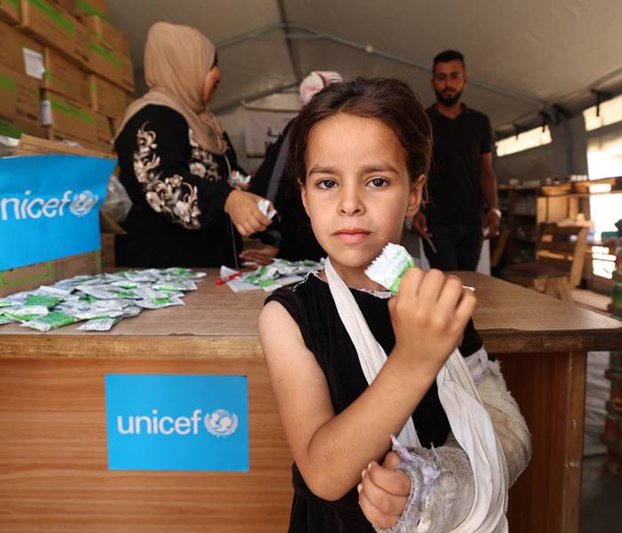 Una niña en el sur de la Franja de Gaza