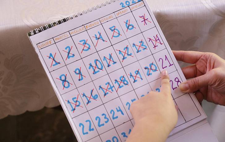 Días mundiales para el calendario escolar Unas manos sostienen un calendario