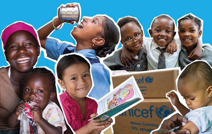 PYMES amigas de UNICEF España Un grupo de niños sonriendo