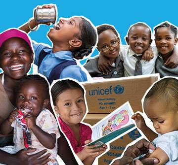 Un grupo de niños sonriendo