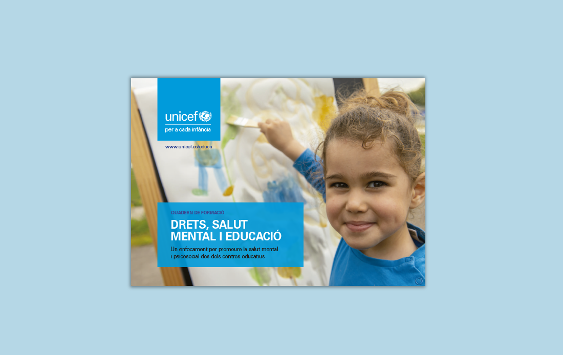 Portada de l'quadern de formació "Drets, salut mental i educació"