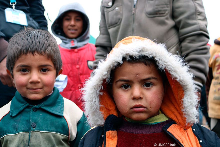 Violencia en Mosul: niños desplazados