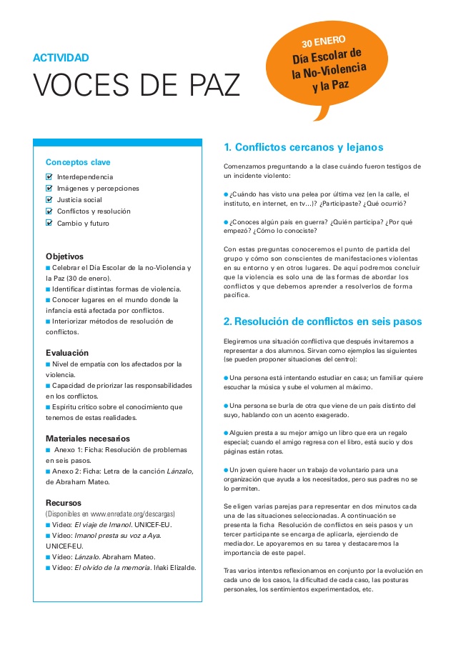 Voces de pas - Actividad para educación